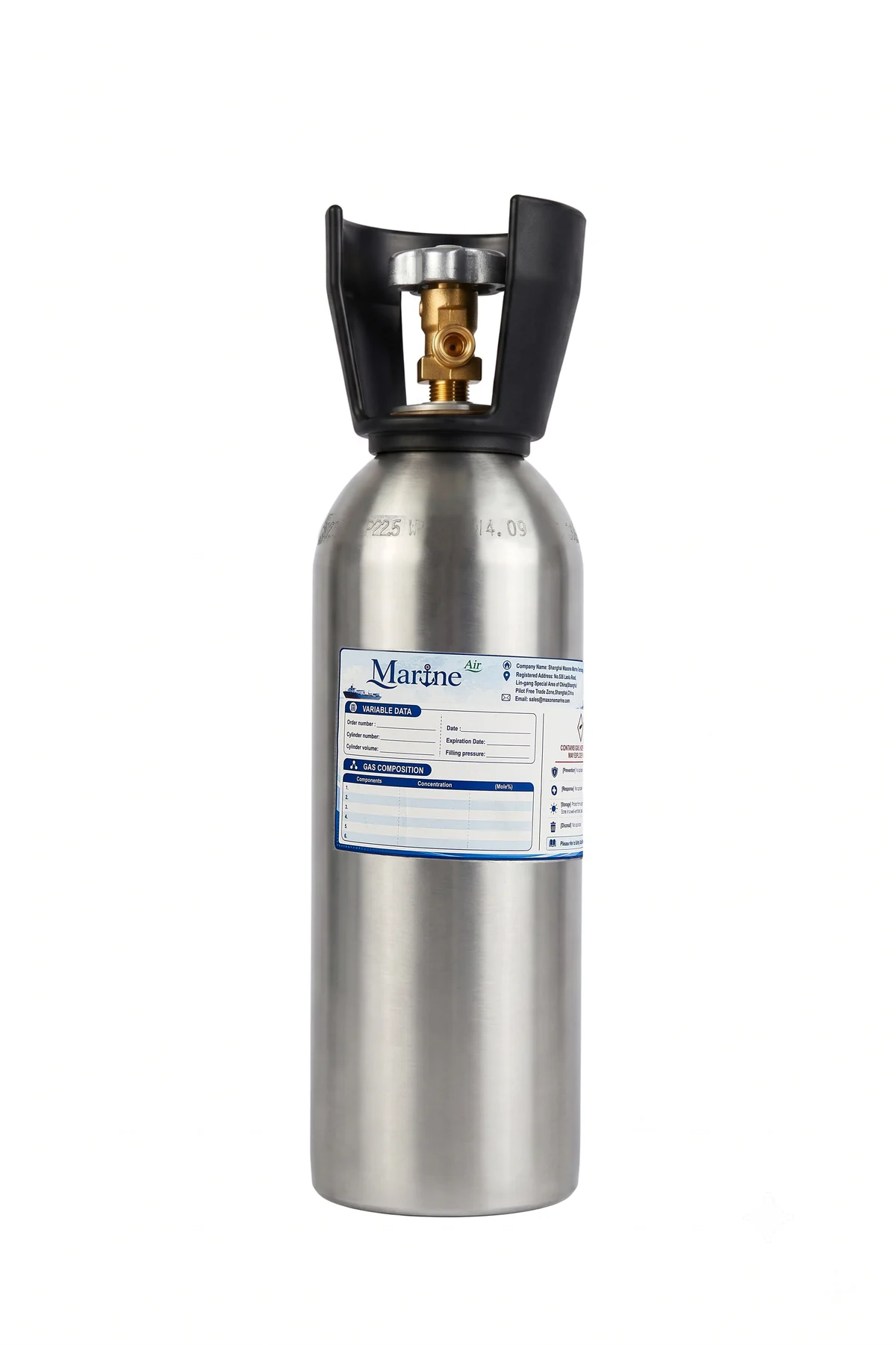 Compact Marine Air calibration gas cylinder